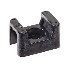 Cable Tie Saddle Mount Black (Suitable for Medium Cable Ties)
